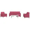 Image de vidaXL Ensemble de canapÃ©s 4 pcs avec coussins Rouge bordeaux Velours