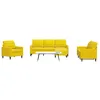 Image de vidaXL Vidaxl Ensemble De Canapés 4 Pcs Avec Coussins Jaune Velours