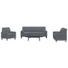 Image de vidaXL Ensemble de canapés 3 pcs avec coussins et traversins velours