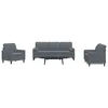 Image de Vidaxl Ensemble De CanapÃ©s 3 Pcs Avec Coussins Et Traversins Velours
