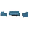 Image de vidaXL Ensemble de canapÃ©s 4pcs et coussins et traversins bleu velours
