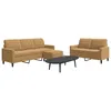 Image de vidaXL Ensemble de canapÃ©s 3 pcs avec coussins Marron Velours