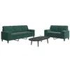 Image de vidaXL Ensemble de canapés 2 pcs avec coussins et traversins velours3278413