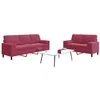 Image de vidaXL Ensemble de canapés 2 pcs avec coussins et traversins velours3278415