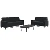 Image de vidaXL Ensemble de canapÃ©s 2pcs et coussins et traversins noir velours