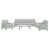 Image de vidaXL Ensemble de canapés 3 pcs avec coussins Gris clair Velours3278431