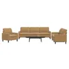 Image de Vidaxl Ensemble De CanapÃ©s 3 Pcs Avec Coussins Marron Velours