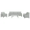 Image de vidaXL Ensemble de canapés 4 pcs avec coussins Gris clair Velours3278441
