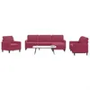 Image de vidaXL Ensemble de canapés 4 pcs avec coussins Rouge bordeaux Velours3278445