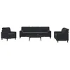 Image de vidaXL Ensemble de canapÃ©s 3pcs et coussins et traversins noir velours