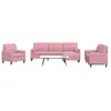 Image de vidaXL Ensemble de canapÃ©s 4pcs et coussins et traversins rose velours