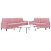 Image de vidaXL Ensemble de canapÃ©s 2 pcs avec coussins Rose Velours