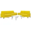 Image de Vidaxl Ensemble De CanapÃ©s 2 Pcs Avec Coussins Jaune Velours
