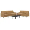 Image de vidaXL Ensemble de canapés 2 pcs avec coussins Marron Velours3278478