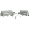 Image de vidaXL Ensemble de canapés 3 pcs avec coussins Gris clair Velours3278481