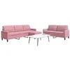 Image de vidaXL Ensemble de canapés 3 pcs avec coussins Rose Velours3278484