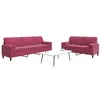Image de vidaXL Ensemble de canapés 2 pcs avec coussins et traversins velours3278495