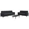 Image de vidaXL Ensemble de canapÃ©s 2pcs et coussins et traversins noir velours