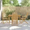 Image de vidaXL Vidaxl Chaises Pliables De Jardin Lot De 4 53x66x99 Cm Bambou