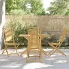 Image de vidaXL Ensemble à manger de jardin 5 pcs bambou
