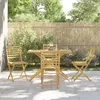 Image de Vidaxl Ensemble Ã Manger De Jardin 5 Pcs Bambou