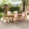Image de vidaXL Chaises pliables de jardin lot de 6 bois d'acacia et textilène