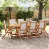 Image de Vidaxl Chaises Pliables De Jardin Lot De 8 Bois D'acacia Et TextilÃ¨ne