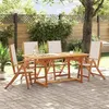 Image de vidaXL Ensemble à manger de jardin 5pcs bois d'acacia solide textilène