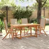 Image de vidaXL Ensemble à manger de jardin 5pcs bois d'acacia solide textilène