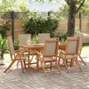 Image de vidaXL Ensemble à Manger de jardin 7pcs bois d'acacia solide textilène