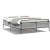 Image de vidaXL Cadre de lit sans matelas sonoma gris 140x190 cm