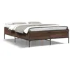 Image de vidaXL Cadre de lit chêne marron 120x190 cm bois d'ingénierie et métal