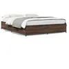 Image de vidaXL vidaXL Cadre de lit sans matelas chêne marron 140x200 cm