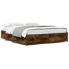 Image de vidaXL Cadre de lit sans matelas chÃªne fumÃ© 120x190 cm