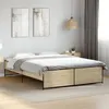 Image de vidaXL Cadre de lit chêne sonoma 150x200 cm bois d'ingénierie et métal