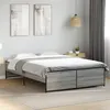 Image de vidaXL Cadre de lit sonoma gris 140x190 cm bois d'ingénierie et métal