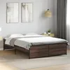 Image de vidaXL Cadre de lit chêne marron 140x190 cm bois d'ingénierie et métal