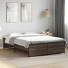 Image de vidaXL Cadre de lit chêne marron 135x190 cm bois d'ingénierie et métal