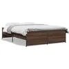 Image de vidaXL Cadre de lit sans matelas chÃªne marron 135x190 cm