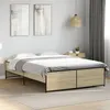 Image de vidaXL Cadre de lit chêne sonoma 120x190 cm bois d'ingénierie et métal