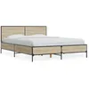 Image de vidaXL vidaXL Cadre de lit sans matelas chêne sonoma 140x200 cm