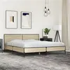 Image de vidaXL Cadre de lit chêne sonoma 200x200 cm bois d'ingénierie et métal