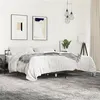 Image de vidaXL Cadre de lit chêne marron 200x200 cm bois d'ingénierie et métal