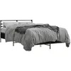 Image de vidaXL vidaXL Cadre de lit sans matelas noir 140x190 cm