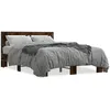 Image de vidaXL Vidaxl Cadre De Lit Sans Matelas Chêne Fumé 135x190 Cm