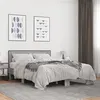 Image de vidaXL Cadre de lit sonoma gris 135x190 cm bois d'ingénierie et métal