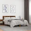 Image de vidaXL Cadre de lit chêne fumé 120x190 cm bois d'ingénierie et métal