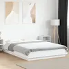 Image de vidaXL Cadre de lit avec lumières LED sans matelas blanc 140x190 cm3281126