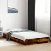 Image de vidaXL Cadre de lit chêne fumé 75x190 cm bois d'ingénierie