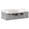 Image de vidaXL Lit de jour avec tiroirs sans matelas sonoma gris 75x190 cm